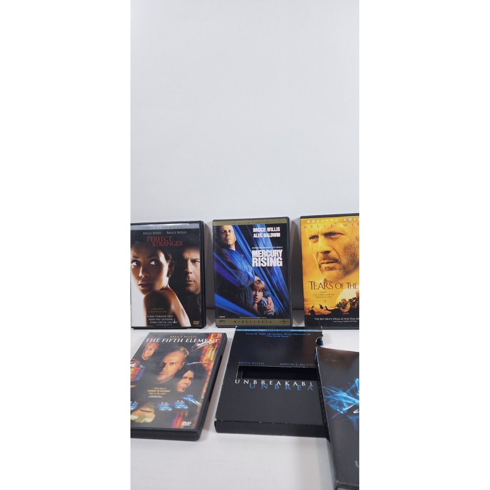 Bruce Willis Movie Collection – 5 DVDs Wid – Lot Set Unbreakable Has Slipcover